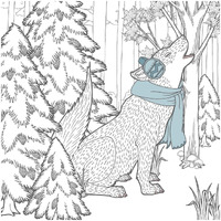 Color the Forest Color VI -Paper Art-32"x32"