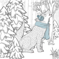 Color the Forest Color VI -Paper Art-42"x42"