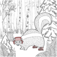 Color the Forest Color X -Paper Art-32"x32"