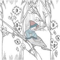 Color the Forest Color XII -Paper Art-26"x26"