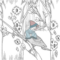 Color the Forest Color XII -Paper Art-42"x42"