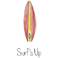 Surfer Dude I -Paper Art-26"x26"