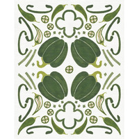 Retro Pepper Otomi -Paper Art-30"x37"