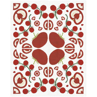 Retro Tomato Otomi -Paper Art-22"x26"