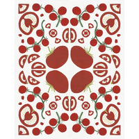 Retro Tomato Otomi -Paper Art-24"x30"