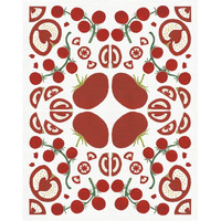 Retro Tomato Otomi -Paper Art-30"x37"