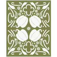 Retro Pepper Otomi Silhouette -Paper Art-24"x30"