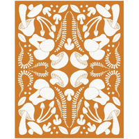 Retro Mushroom Otomi Silhouette -Paper Art-18"x22"