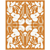 Retro Mushroom Otomi Silhouette -Paper Art-24"x30"