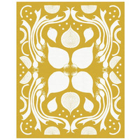 Retro Onion Otomi Silhouette -Paper Art-22"x26"