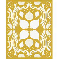 Retro Onion Otomi Silhouette -Paper Art-30"x37"