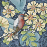 Arts and Crafts Bird I -Paper Art-38"x38"