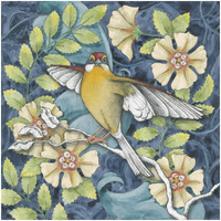 Arts and Crafts Bird IV -Paper Art-32"x32"
