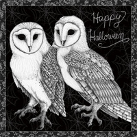 Arsenic and Old Lace Happy Halloween -Paper Art-38"x38"