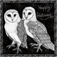 Arsenic and Old Lace Happy Halloween -Paper Art-42"x42"