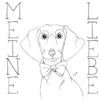 Puppy Love Dachshund -Paper Art-20"x20"