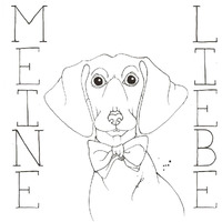 Puppy Love Dachshund -Paper Art-26"x26"