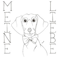 Puppy Love Dachshund -Paper Art-32"x32"