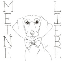 Puppy Love Dachshund -Paper Art-42"x42"