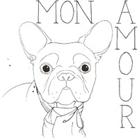Puppy Love Frenchie -Paper Art-26"x26"