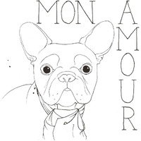 Puppy Love Frenchie -Paper Art-42"x42"