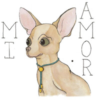 Puppy Love Chihuahua Color -Paper Art-26"x26"