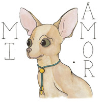 Puppy Love Chihuahua Color -Paper Art-42"x42"