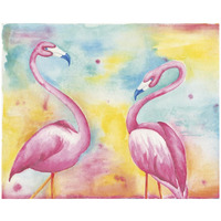 Bright Flamingos II -Paper Art-30"x24"