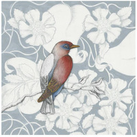 Arts and Crafts Birds I Tone on Tone -Paper Art-20"x20"