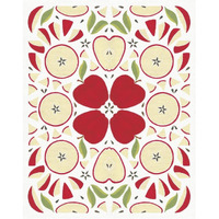 Retro Apple Otomi -Paper Art-22"x26"