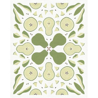 Retro Pear Otomi -Paper Art-22"x26"
