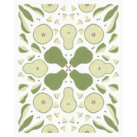 Retro Pear Otomi -Paper Art-24"x30"