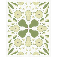 Retro Pear Otomi -Paper Art-30"x37"