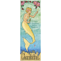 Nouveau Mermaid Champagne v2 -Paper Art-20"x56"