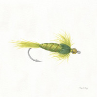 Gone Fishin IV -Paper Art-38"x38"