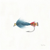 Gone Fishin IX -Paper Art-26"x26"