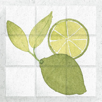 Citrus Tile VII -Paper Art-38"x38"