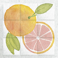 Citrus Tile VIII -Paper Art-38"x38"