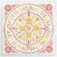 Citrus Tile IV v2 -Paper Art-32"x32"