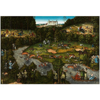 Hunting near Hartenfels Castle, 1540 -Paper Art-24"x17.18"
