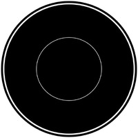Mealtime: Black on White - Plate -Paper Art-20"x20"