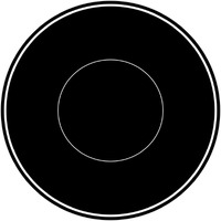 Mealtime: Black on White - Plate -Paper Art-26"x26"