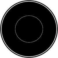 Mealtime: Black on White - Plate -Paper Art-32"x32"