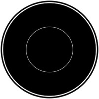 Mealtime: Black on White - Plate -Paper Art-38"x38"