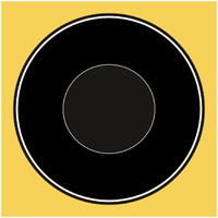 Mealtime: Black on Yellow - Plate -Paper Art-32"x32"