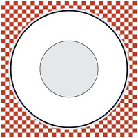 Mealtime: Picnic - Plate -Paper Art-32"x32"
