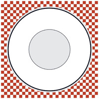 Mealtime: Picnic - Plate -Paper Art-42"x42"