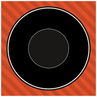 Mealtime: Red Stripes - Plate -Paper Art-20"x20"