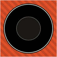 Mealtime: Red Stripes - Plate -Paper Art-32"x32"