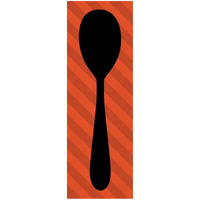 Mealtime: Red Stripes - Spoon -Paper Art-20"x56"